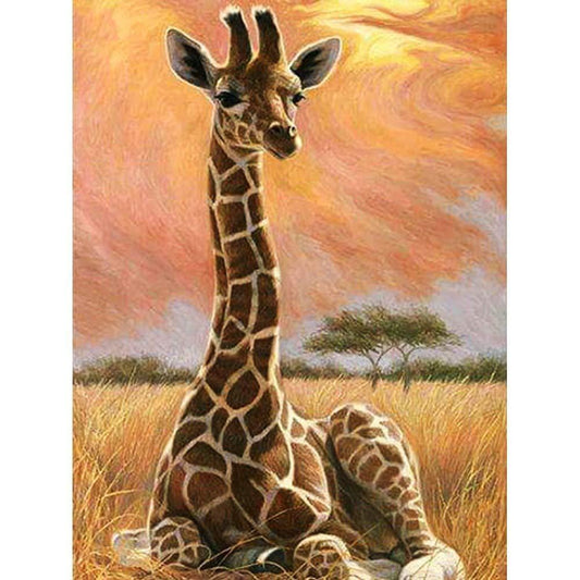 Giraffe Baby. - Diamond Painting Kit - Diamond Painting