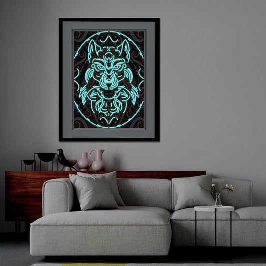 Leuchtender Alpha Wolf Spezial Diamond Painting - Diamond Painting