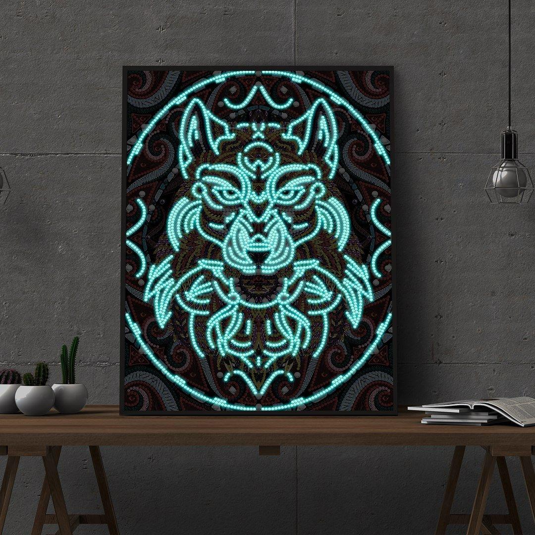 Leuchtender Alpha Wolf Spezial Diamond Painting - Diamond Painting