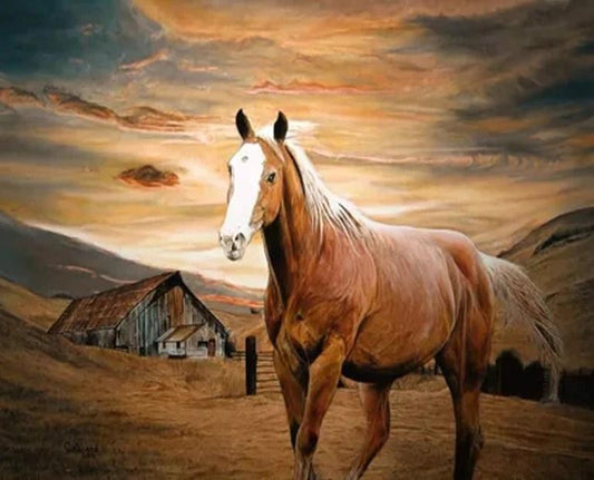 Pferd DIY Malerei - Diamond Painting