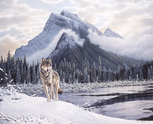 Einsamer Wolf -  Kunst des Eric Wilson - Diamond Painting