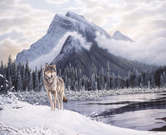 Einsamer Wolf - Kunst des Eric Wilson - Diamond Painting