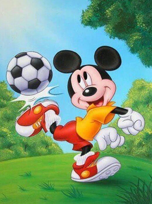 mickey mouse Fußball spielen - Diamond Painting