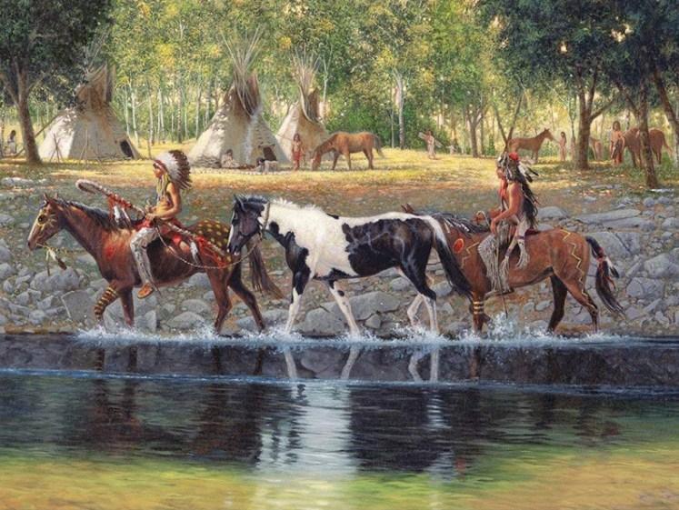 Amerikanische Ureinwohner &
Ihre Pferde - Diamond Painting