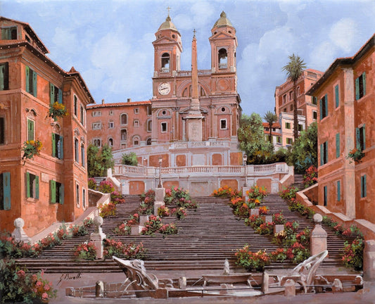 Spanische Treppe in Rom - Kunst des Guido Borelli - Diamond Painting