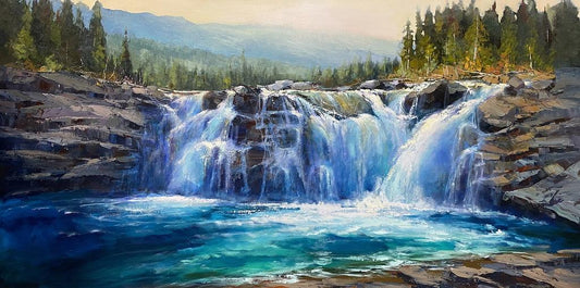 Sheep River Falls - Kunst des Linda Wilder - Diamond Painting