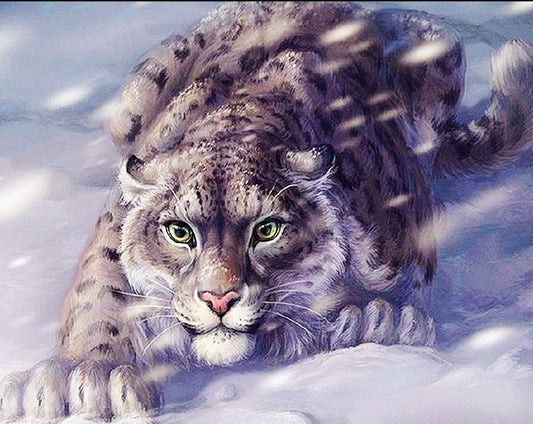 Schneeleopard Malerei Kit - Diamond Painting