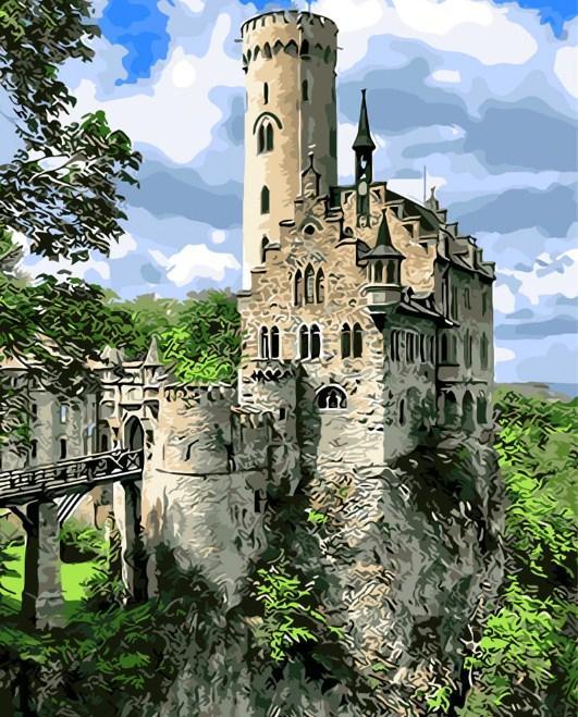 Das Schloss Lichtenstein - Diamond Painting Kit - Diamond Painting