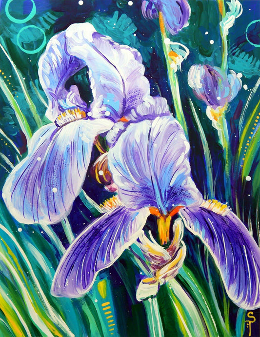 Violette Iris - Kunst des Sandra Trubin - Diamond Painting