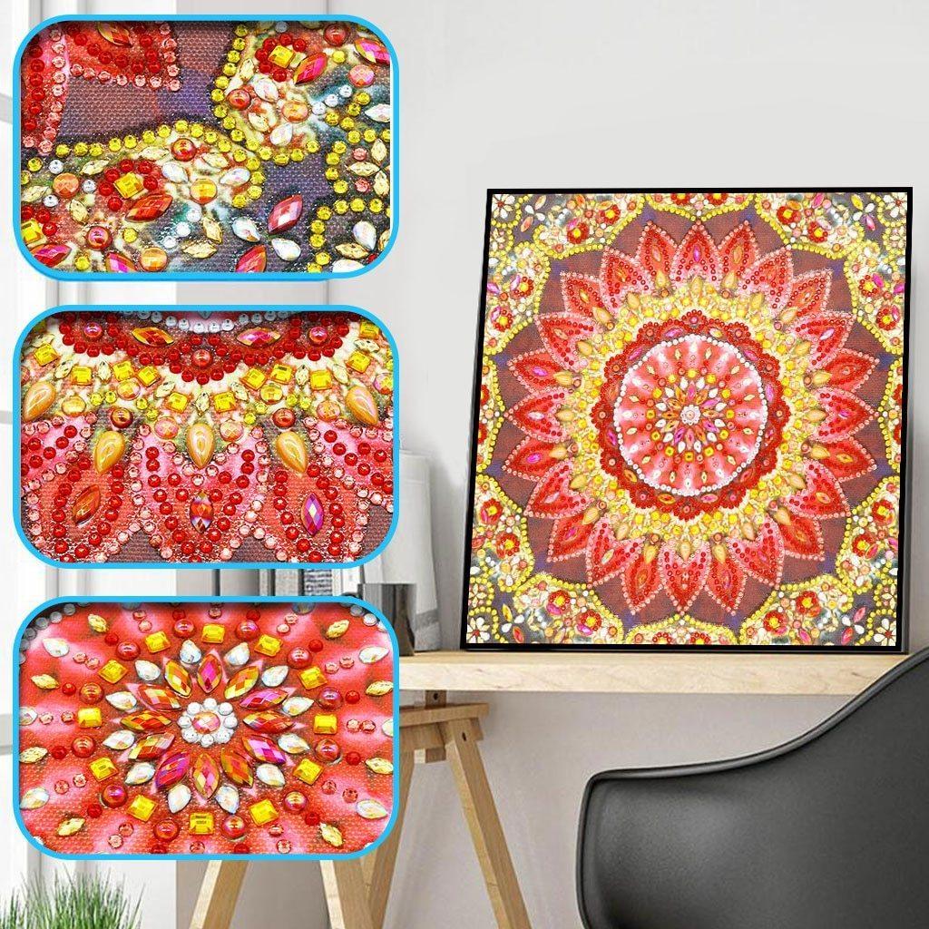 Blumen Mandala - Spezial Diamond Painting - Diamond Painting