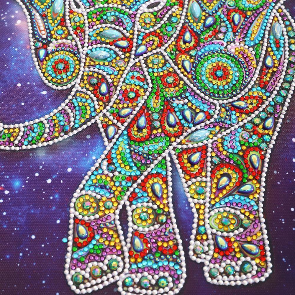 Erstaunlicher Elefant - Sonder form Diamond Painting - Diamond Painting