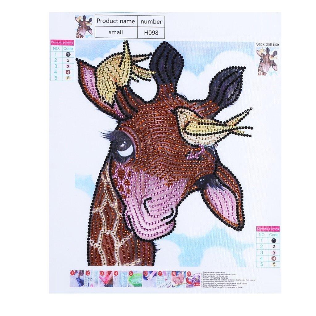 Giraffenfreundlich mit Vögeln - Spezial Diamond Painting - Diamond Painting