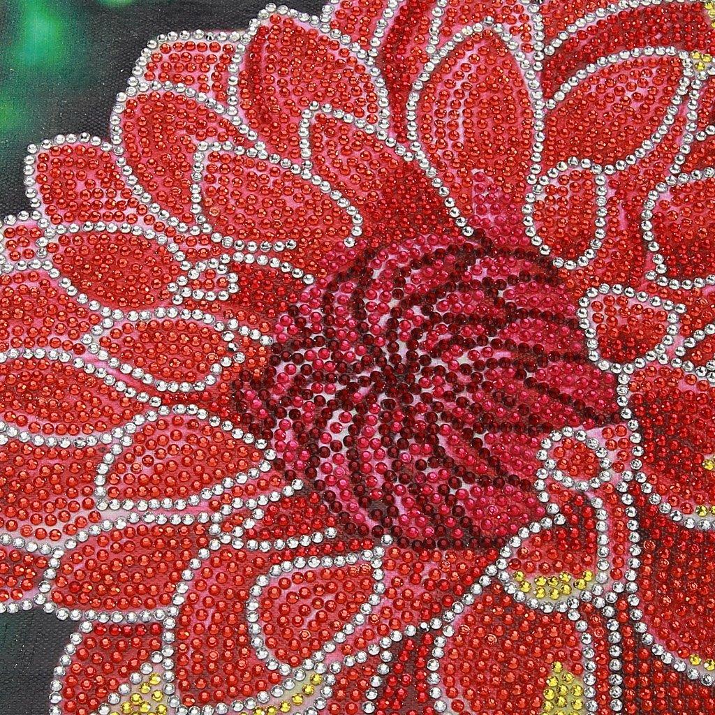 Rote Blume - Spezial Diamond Painting - Diamond Painting