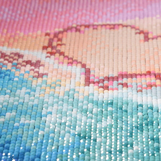 Liebesherz am Strand - Spezial Diamond Painting - Diamond Painting