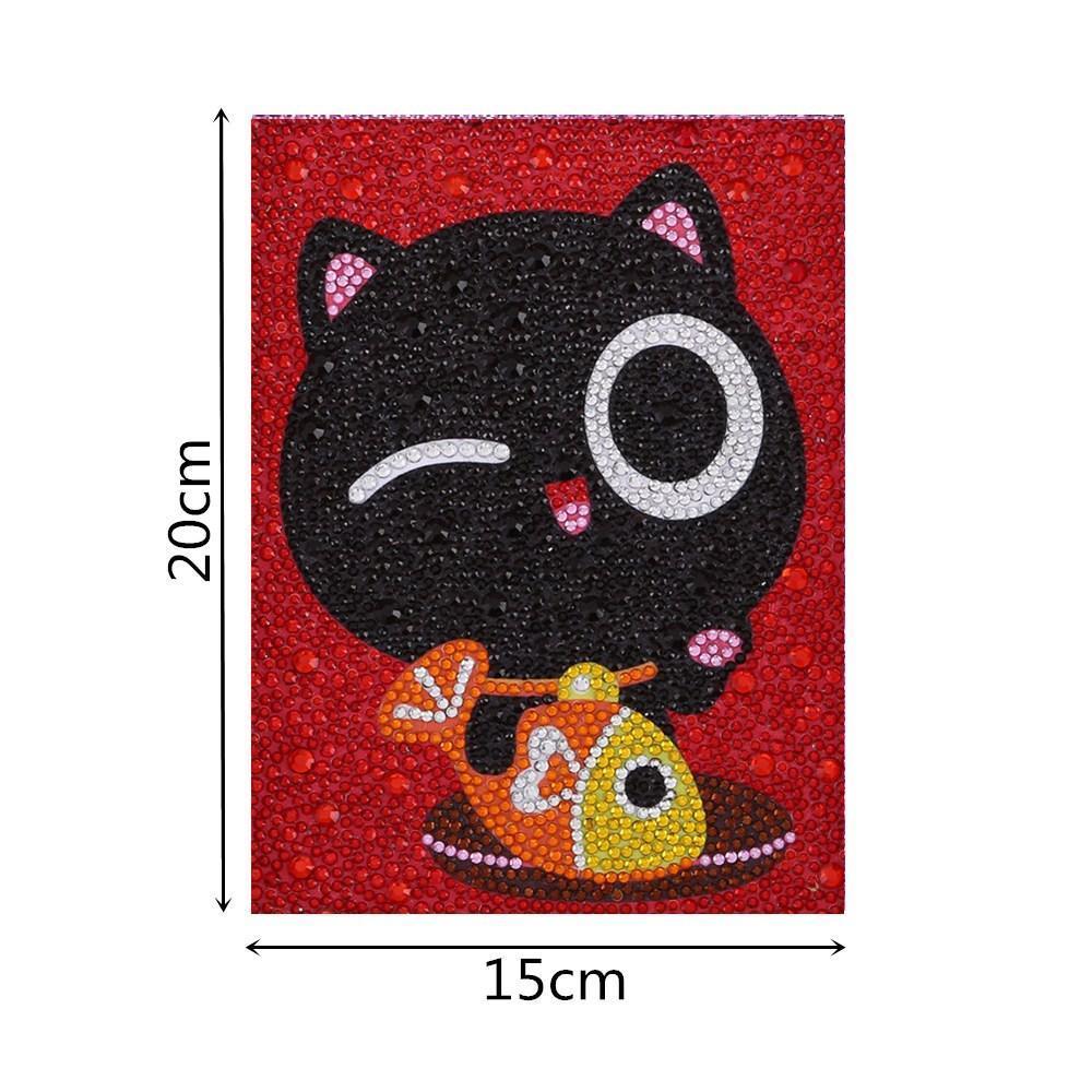 Entzückende schwarze Katze - Spezial Diamond Painting - Diamond Painting