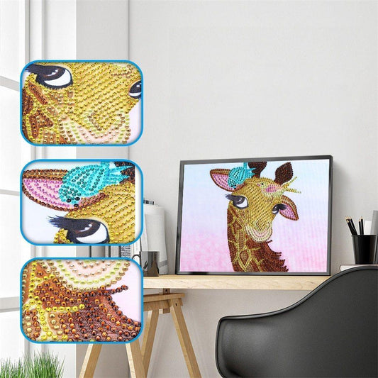 Giraffen-Schönheit - Spezial Diamond Painting - Diamond Painting