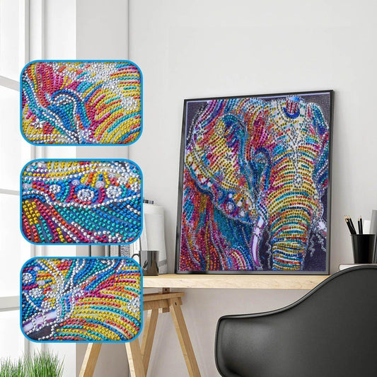 Afrikanischer Elefant - Spezial Diamond Painting - Diamond Painting