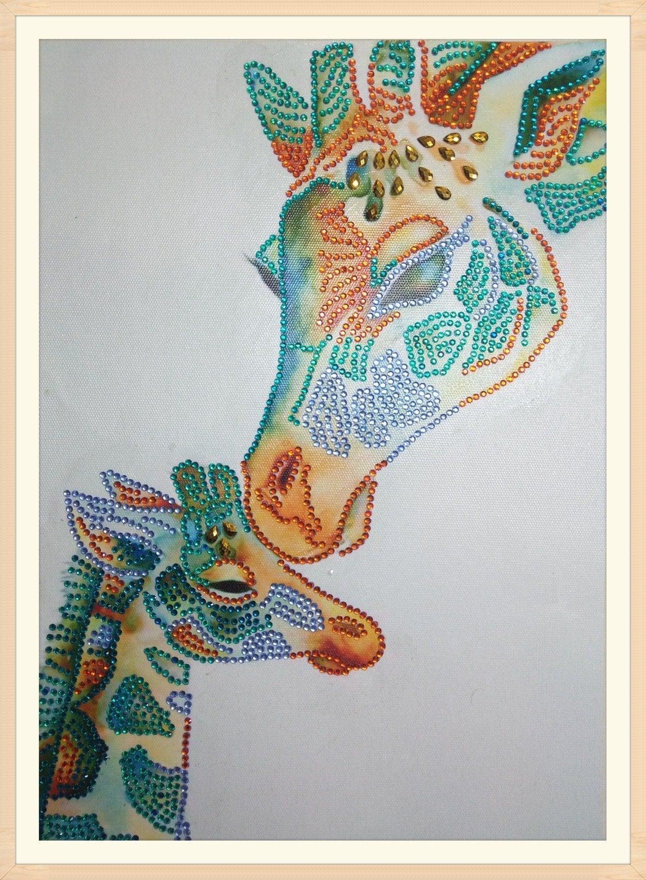 Giraffen familie - Spezial Diamond Painting - Diamond Painting