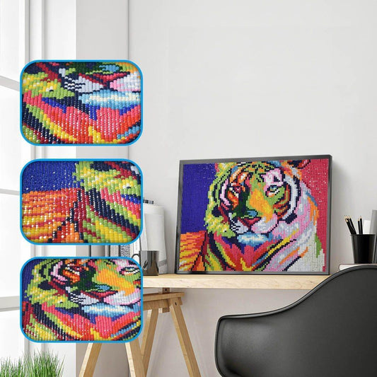Bunte Tiger - Diamond Paintings - Diamond Painting