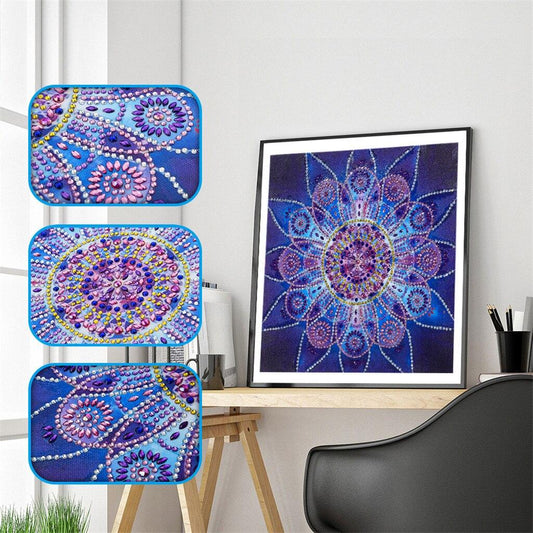 Abstrakte Mandala-Blume - Spezial Diamond Painting - Diamond Painting