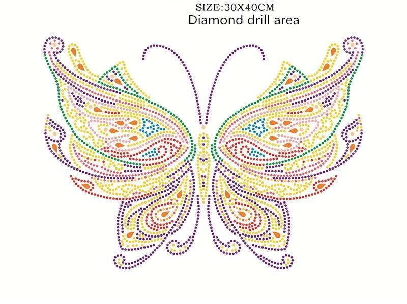 Abstrakter Schmetterling - Spezial Diamond Painting - Diamond Painting