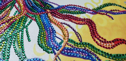 Abstrakte bunte Haar-Frauen - Diamond Painting - Diamond Painting