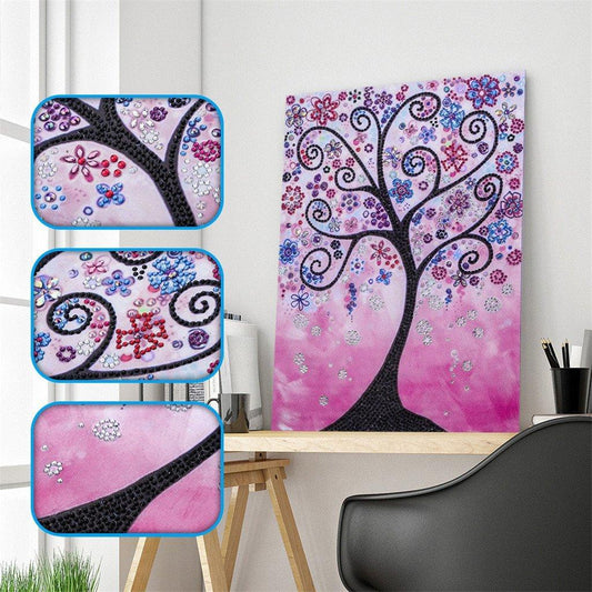 Allein abstrakter Baum - Spezial Diamond Painting - Diamond Painting