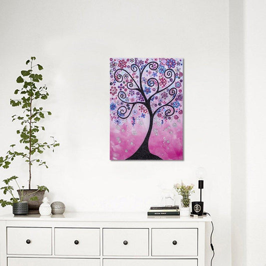Allein abstrakter Baum - Spezial Diamond Painting - Diamond Painting