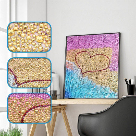Liebesherz am Meer - Spezial Diamond Painting - Diamond Painting
