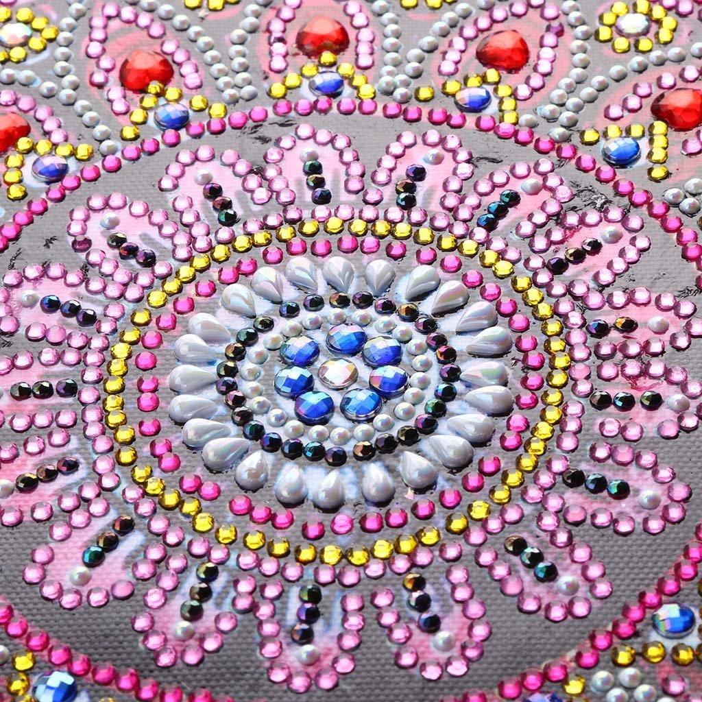 Lila Mandala Blumen Spezial Diamond Painting - Diamond Painting