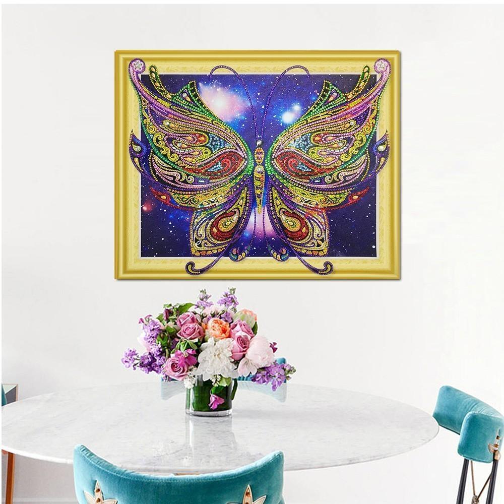 Atemberaubende Schmetterlings Spezialdiamant Kunst - Diamond Painting