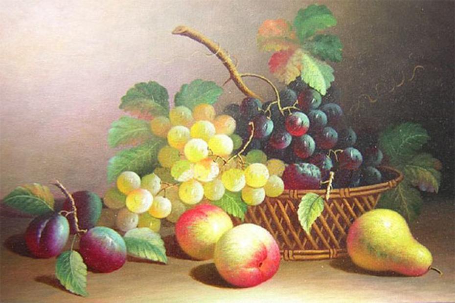 Weintraube & einige Früchte malen - Diamond Painting