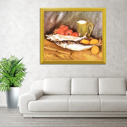 Lachs Zitrone & Tomaten - Vincent Van Gogh - Diamond Painting
