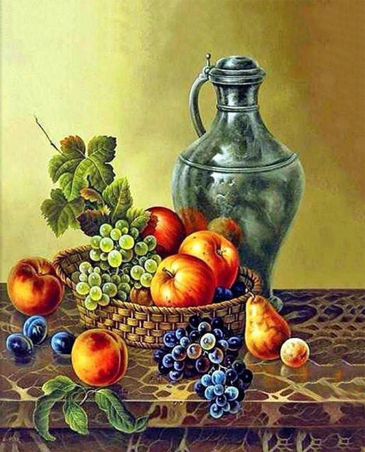Flasche & Obstkorb Diamond Painting - Diamond Painting