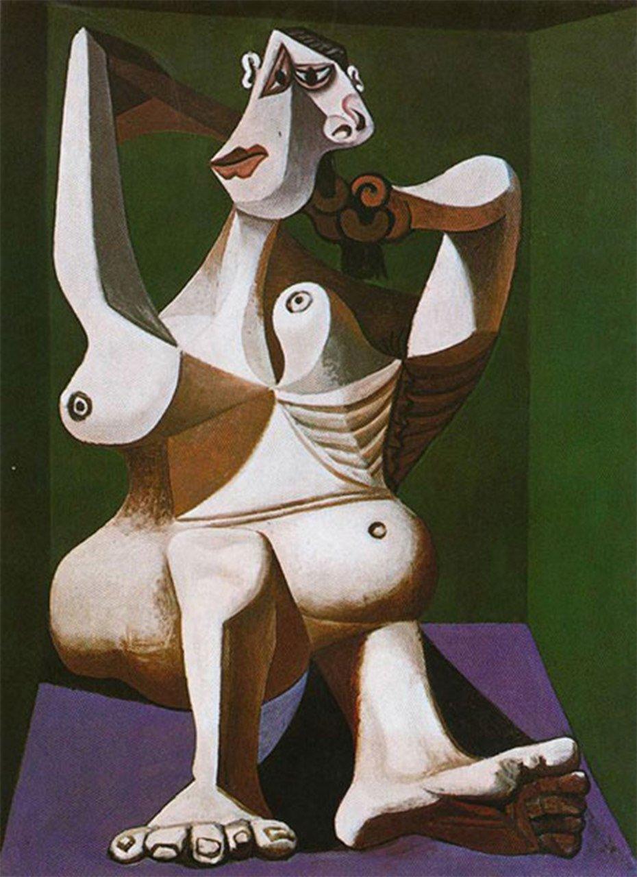 Frau, die ihr Haar stylt - Pablo Picasso - Diamond Painting