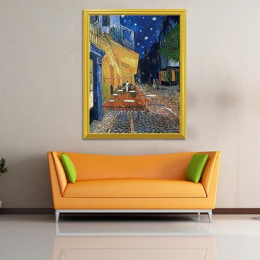 Cafe Terrasse bei Nacht - Vincent Van Gogh - Diamond Painting