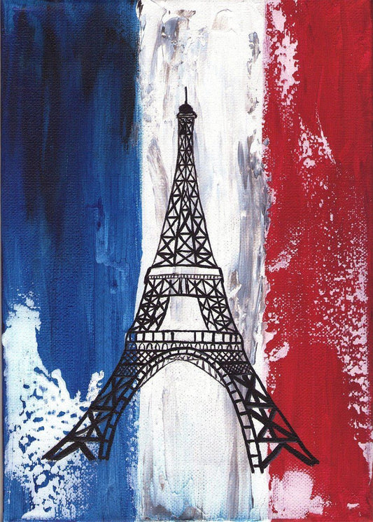 Französische Flagge Kunst DIY Diamond Painting - Diamond Painting
