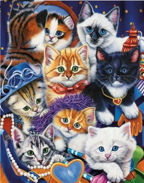 Entzückende Katzen DIY Diamond Paintings - Diamond Painting