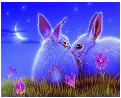 Kaninchen & Tiger DIY Diamond Painting - Diamond Painting