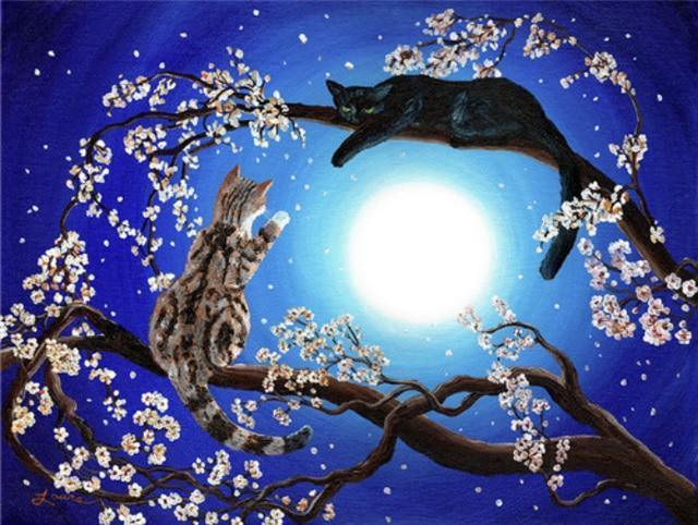 Katzen auf Bäumen DIY Diamond Paintings - Diamond Painting