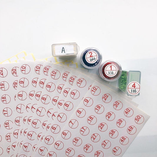 Aufkleber zum Beschriften von Diamantbehältern - Diamond Painting