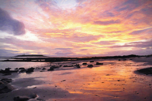 Weicher goldener Sonnenaufgang - Kunst des Denise Dundon - Diamond Painting